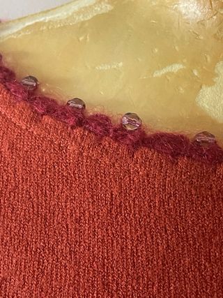 Blusa Lana Mangas 3/4 Patchwork Talla XL