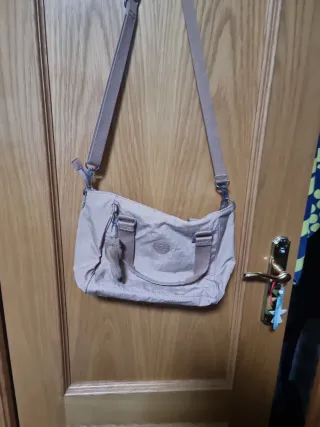 Bolso Kipling Beige con Mono