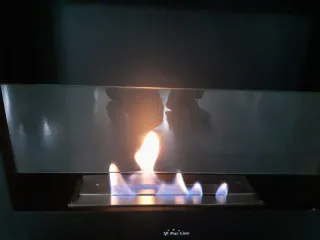 Chimenea bioetanol Purline Negra con pie extraible