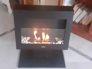 Chimenea bioetanol Purline Negra con pie extraible