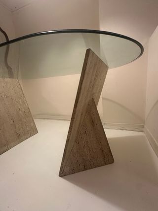 Mesa Comedor Cristal y Mármol Vintage 160x90