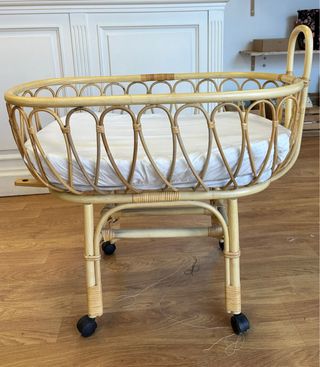 Cuna mimbre, moises bebe