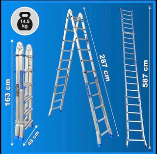Escalera aluminio WORHAN Plegable 587cm