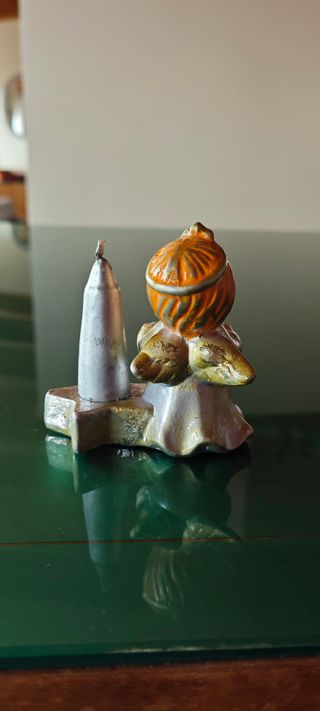 Angelo portacandele stella Natale