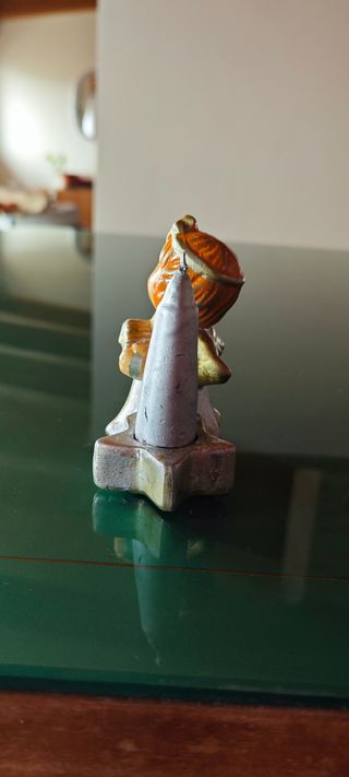 Angelo portacandele stella Natale