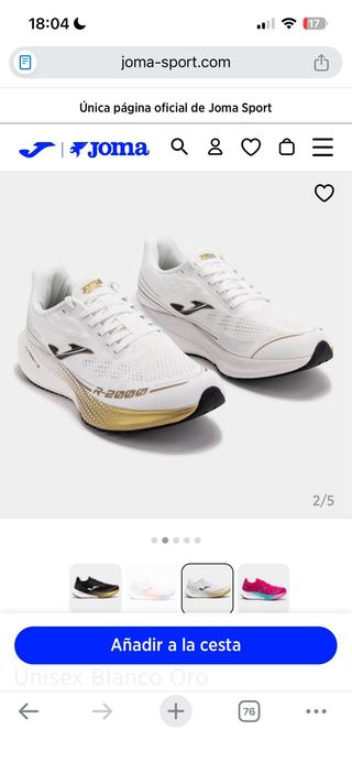 Zapatillas Joma R2000 Blancas y Doradas