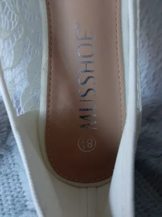 Bailarinas encaje blanco talla 38 sin estrenar