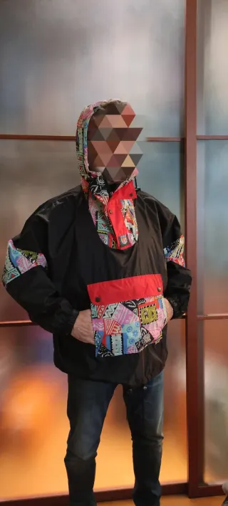 K-Way Vintage Anni 80 Giacca Multicolor