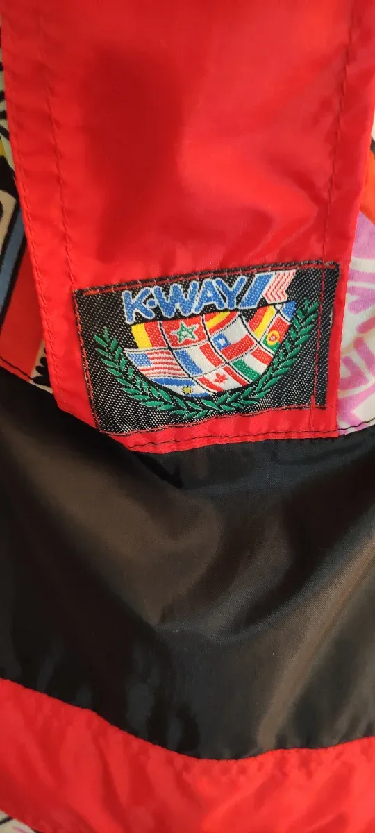 K-Way Vintage Anni 80 Giacca Multicolor
