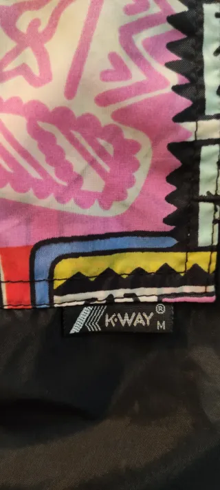 K-Way Vintage Anni 80 Giacca Multicolor