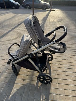 cochecito doble cybex gazelle s gris