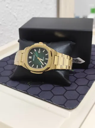 Reloj MEGIR Hombre Dorado y Verde