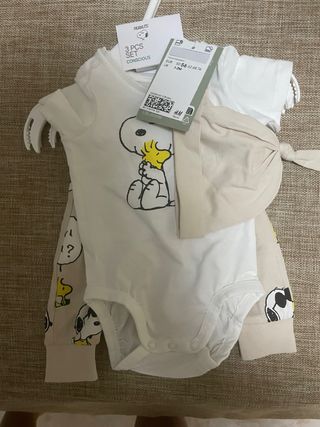 Set 3 pezzi neonato Peanuts