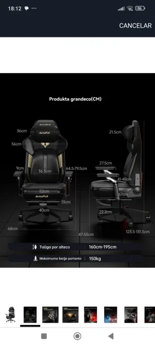 Silla Gaming AutoFull M6 ultra 2.0 Ergonómica NUEV