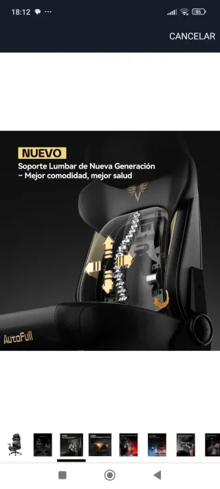 Silla Gaming AutoFull M6 ultra 2.0 Ergonómica NUEV