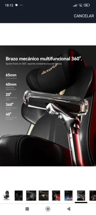 Silla Gaming AutoFull M6 ultra 2.0 Ergonómica NUEV