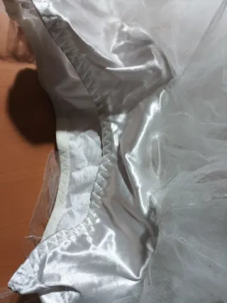 Falda corta tul blanca