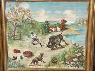 Quadro olio su legno 60x60