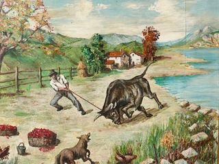 Quadro olio su legno 60x60