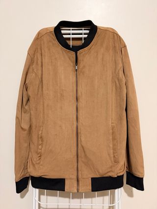 Cazadora bomber antelina marrón claro