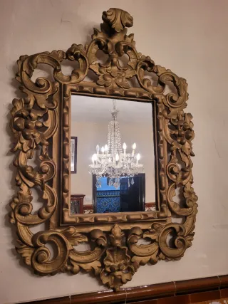 Espejo de Pared Dorado