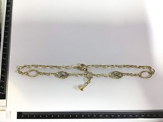 cadena oro 14k con piedra 24.5cm