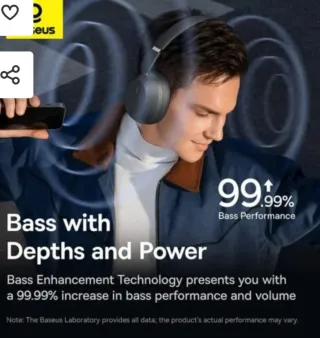 Cascos Bluetooth Baseus Negros