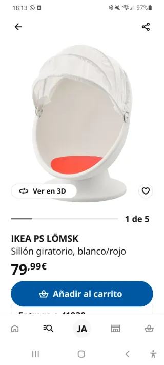 Silla Huevo Ikea PS Lomsk