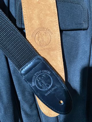 Correa de guitarra de cuero y tela