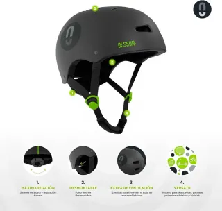 Casco y protecciones skate (rodilleras, muñequeras