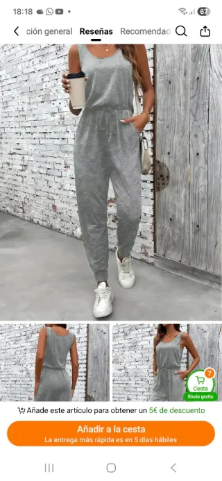 Mono largo gris con cordón