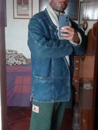 Giubbotto denim sherpa Vintage