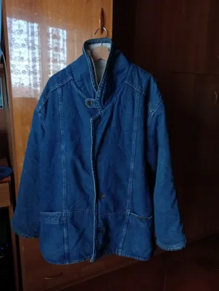 Giubbotto denim sherpa Vintage