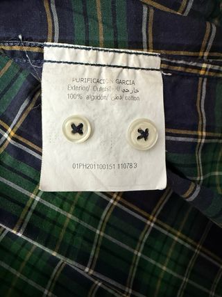 Camisa xadrez Purificación García homem