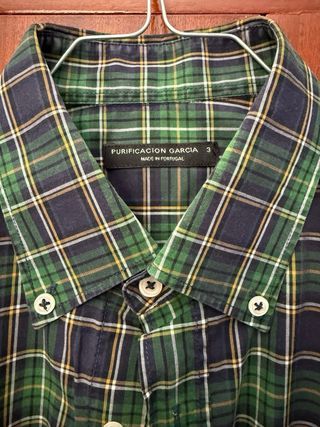 Camisa xadrez Purificación García homem