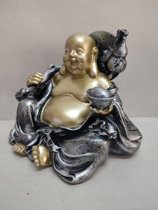 Buda Dharma Plata Resina 17 CM Alto