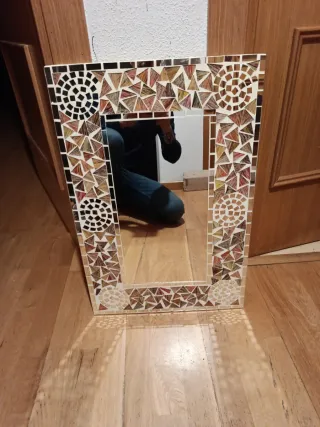 Espejo Decorativo Artesanal Mediano