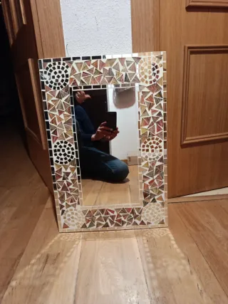 Espejo Decorativo Artesanal Mediano