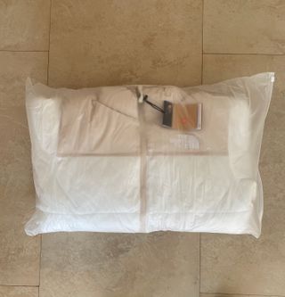 Cazadora beige y crema talla s