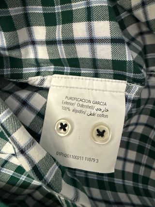 Camisa xadrez homem Purificação García