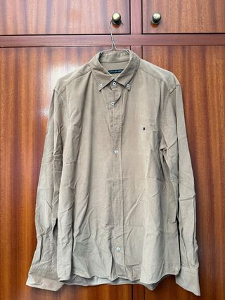 Camisa Purificación García Homem M Bege