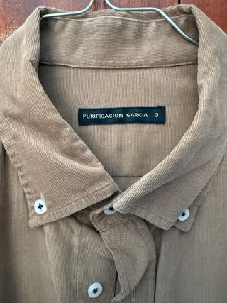 Camisa Purificación García Homem M Bege