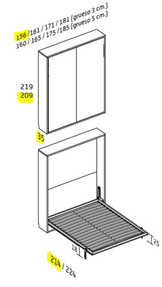 Cama abatible Elmenut NUEVA – AL ALMACEN