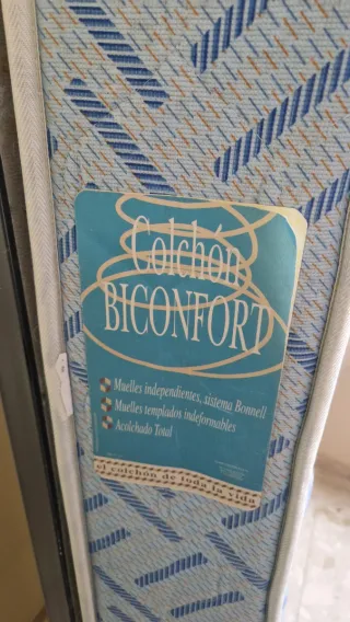 Somier lamas 180x90 + Colchón muelles 188x90