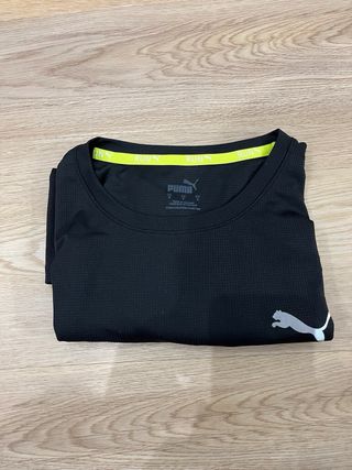 Camiseta Puma Running Negra y Verde