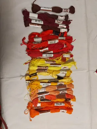 Hilos para bordar varios colores