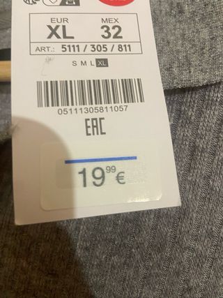 Vestido punto Lefties XL/42