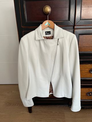 Chaqueta de piel blanca Rancoll