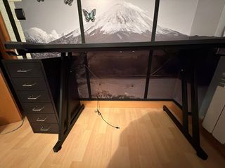 Escritorio Gaming Negro con Cajonera