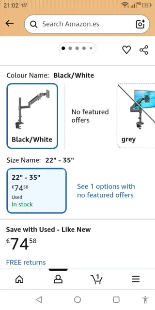 Brazo Soporte Monitor Profesional NB H100